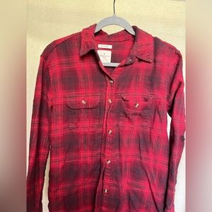 X Small Red Plaid Flannel